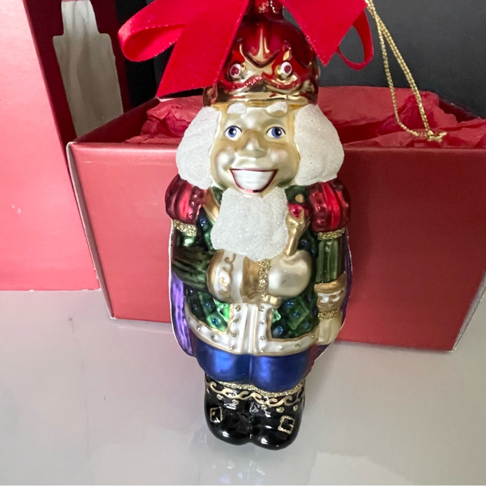 "King" Nutcracker Glass Ornament by Lenox